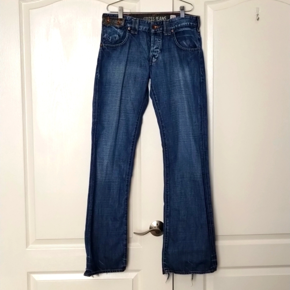 Guess women's size 31 bootcut jeans 34" inseam y2k